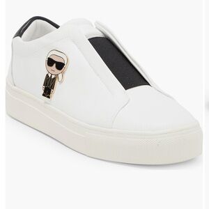 Karl Lagerfeld White Slip-On Sneakers